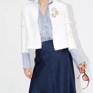 Classic Six NY convertible tweed box jacket